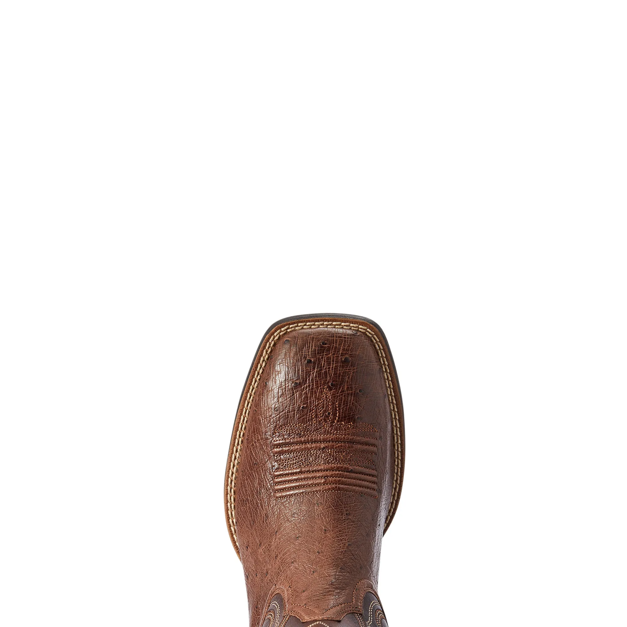 10042473 Ariat Mns Reckoning Dark Tabac Smooth Quill Ostrich/Nut Brown Boots