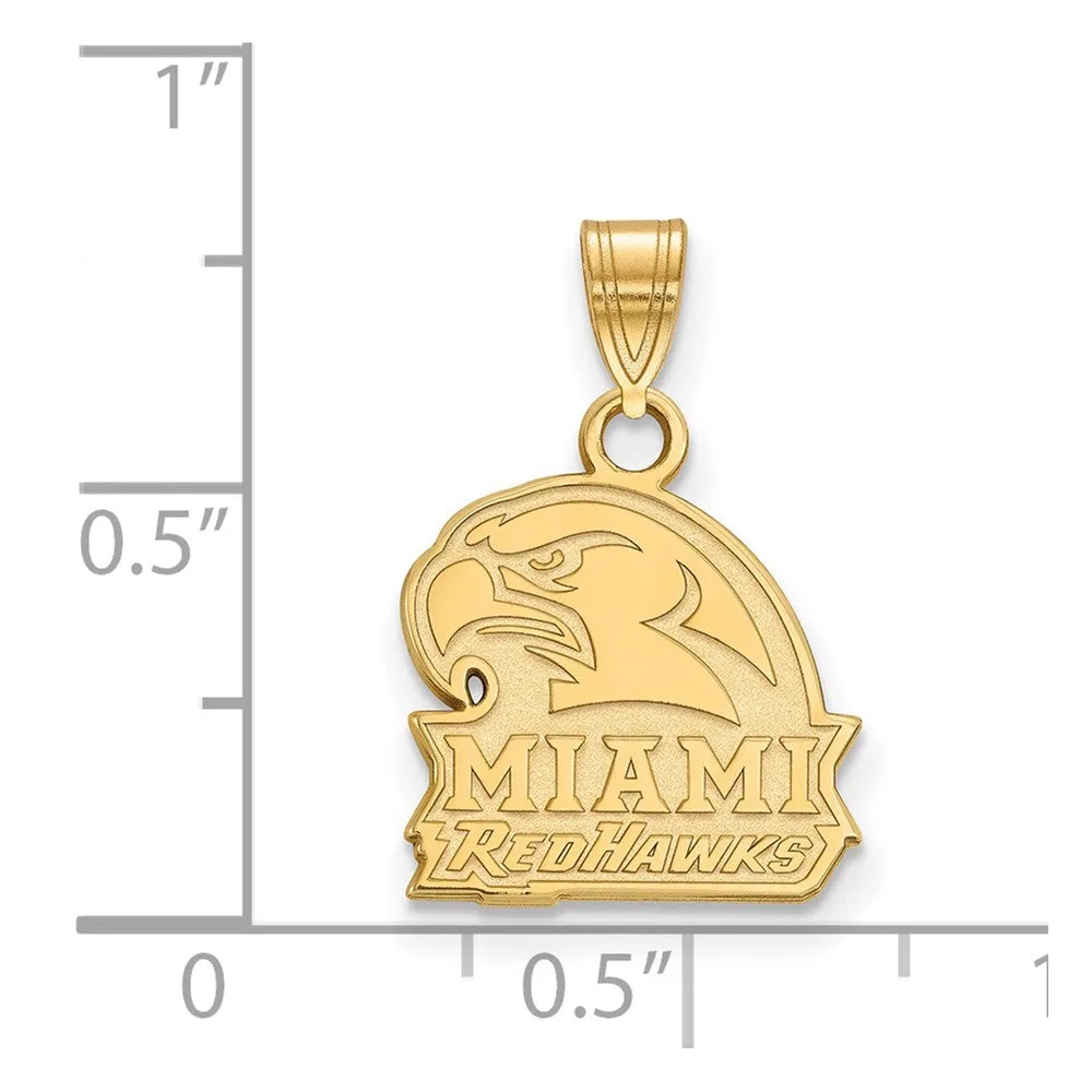 10k Gold Miami University Ohio Redhawks Small Pendant