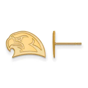 14k Gold Miami University Ohio Redhawk Small Post Earrings