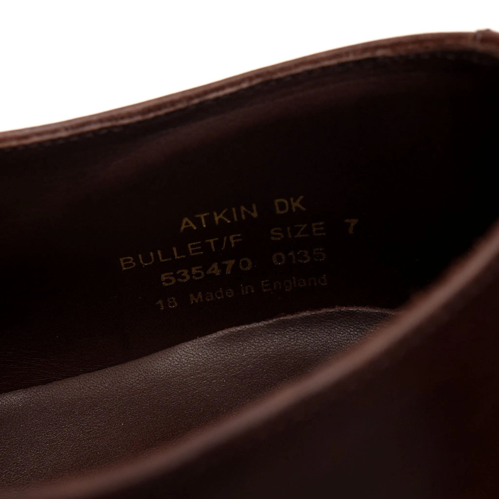 1880 Legacy 'Atkin' Brown Leather Derby UK 7 F