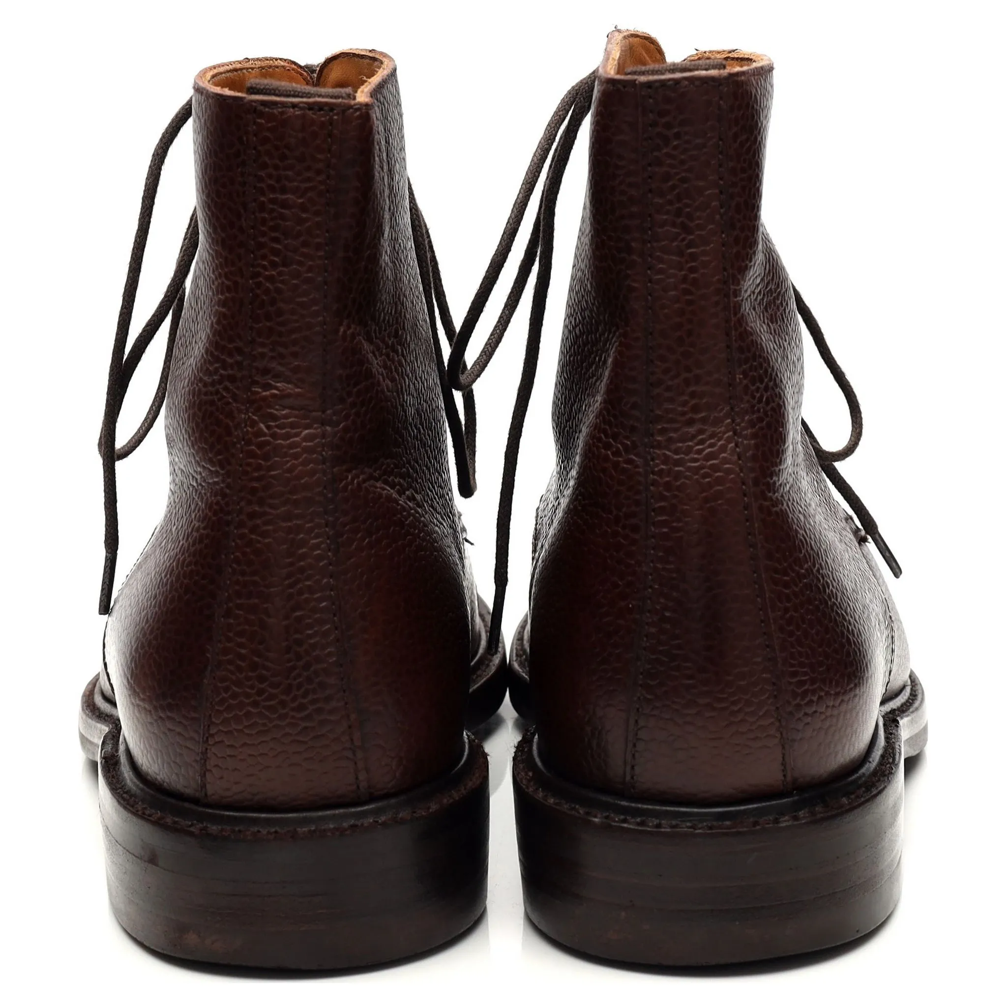 '321' Brown Grain Leather Boots UK 6.5 F
