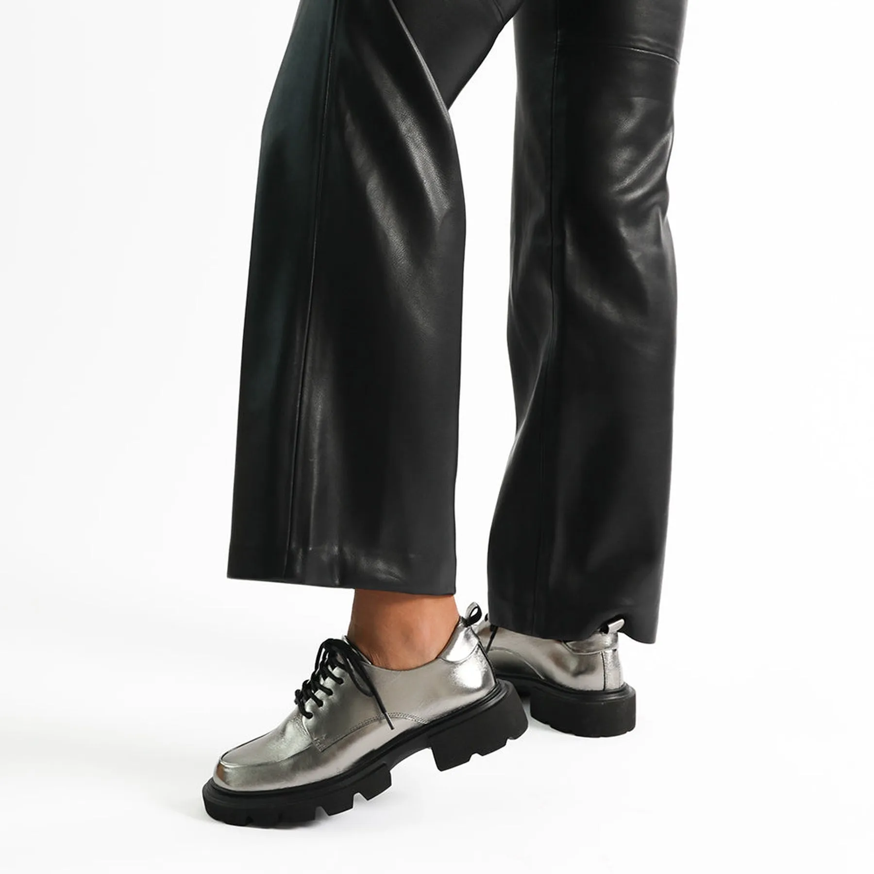 ADAIR LEATHER LACE-UP LOAFERS