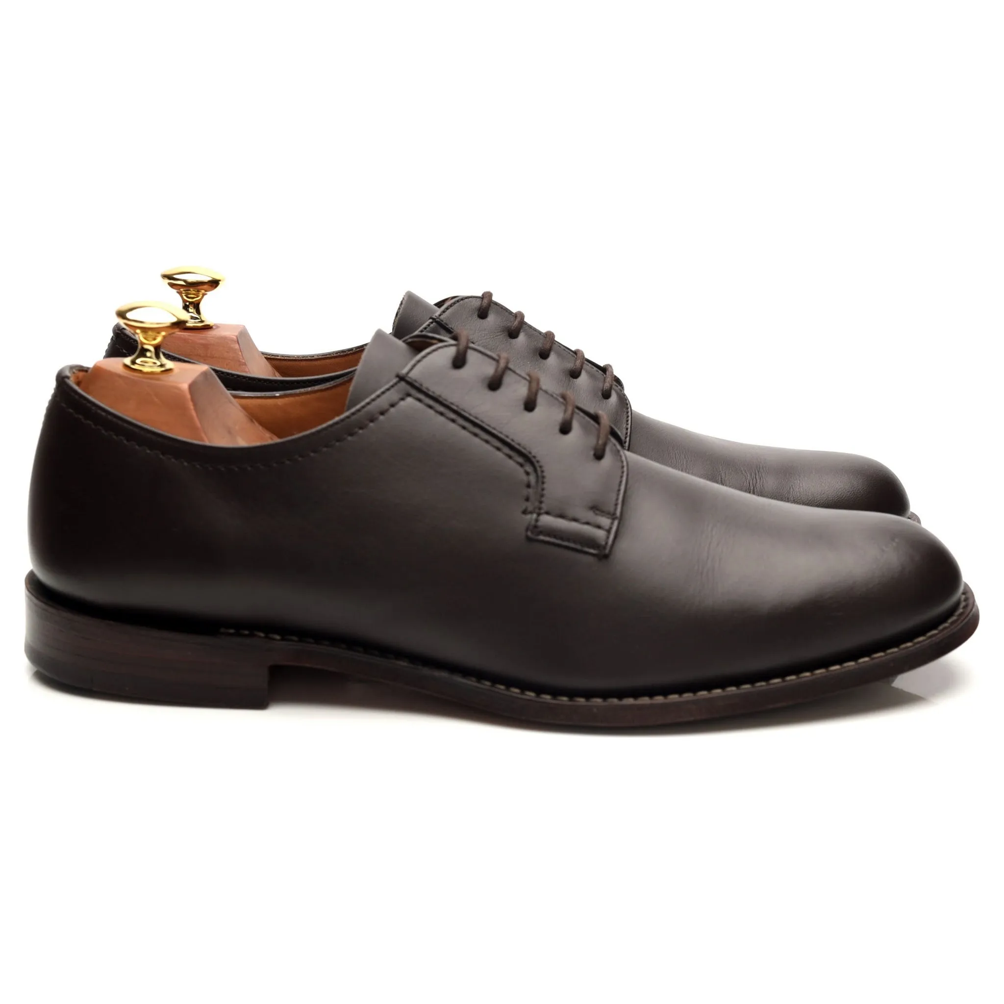 'Barkson' Dark Brown Leather Derby UK 9.5 F