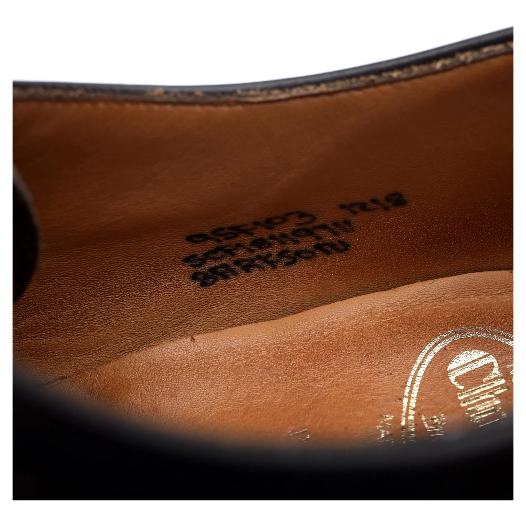 'Barkson' Dark Brown Leather Derby UK 9.5 F