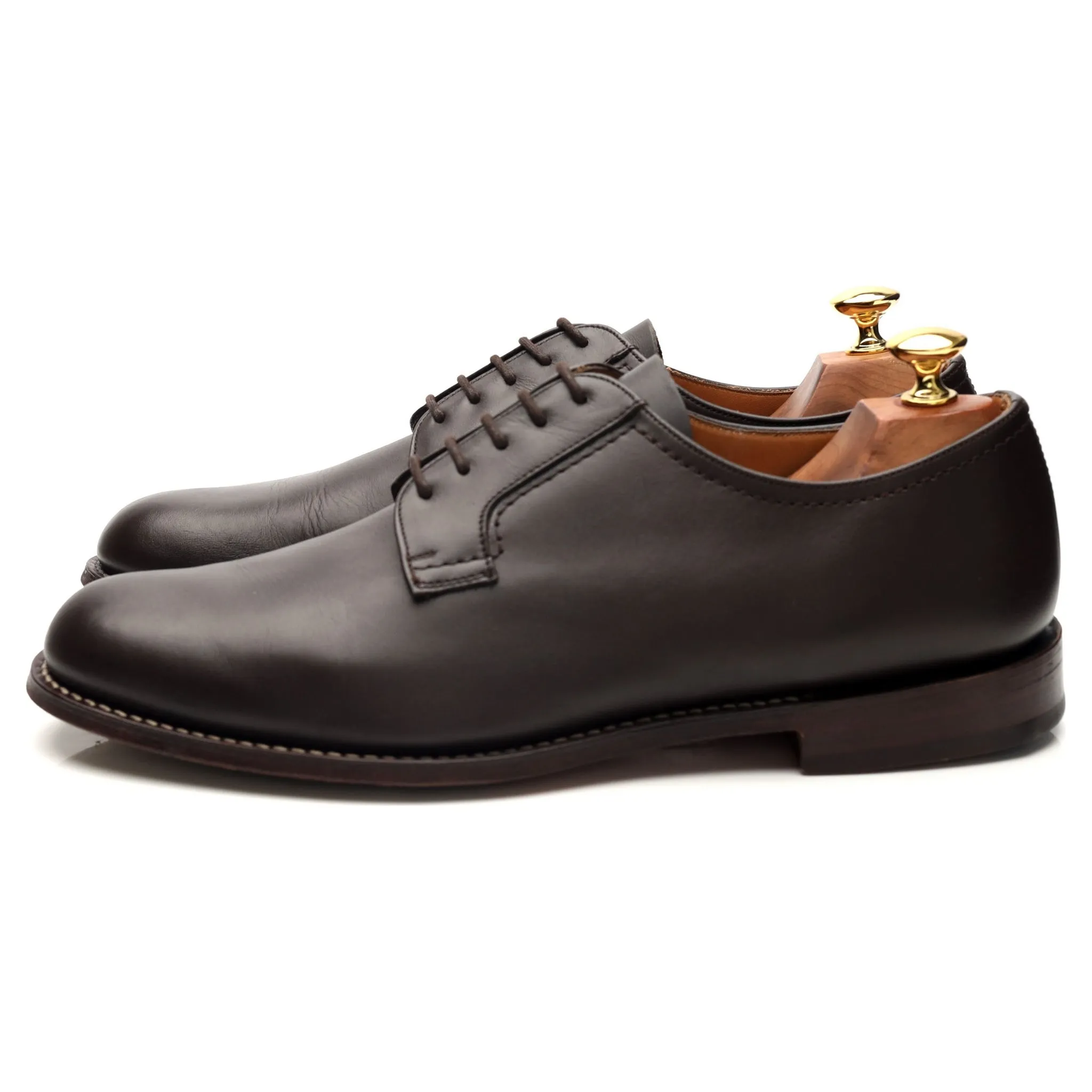 'Barkson' Dark Brown Leather Derby UK 9.5 F