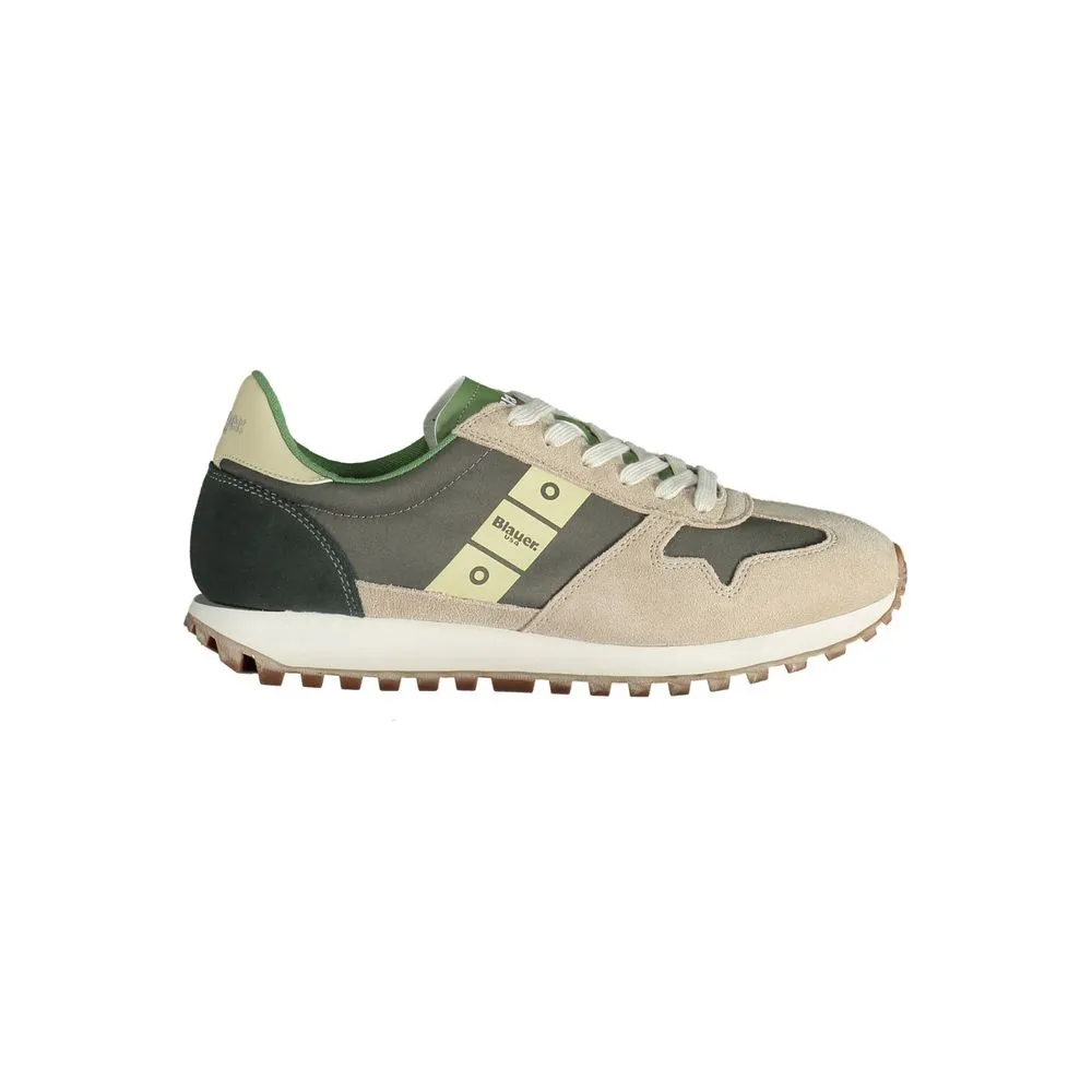 Beige Leather Men Sneaker