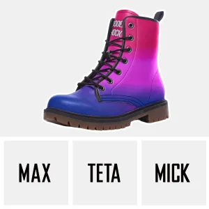 Bi Pride Boots, LGBTQ Rainbow Boots, Bisexual Pride Boots, LGBTQ Pride Parade Boots, Unisex Rainbow Boots, Rainbowcore, Gay Pride Flag
