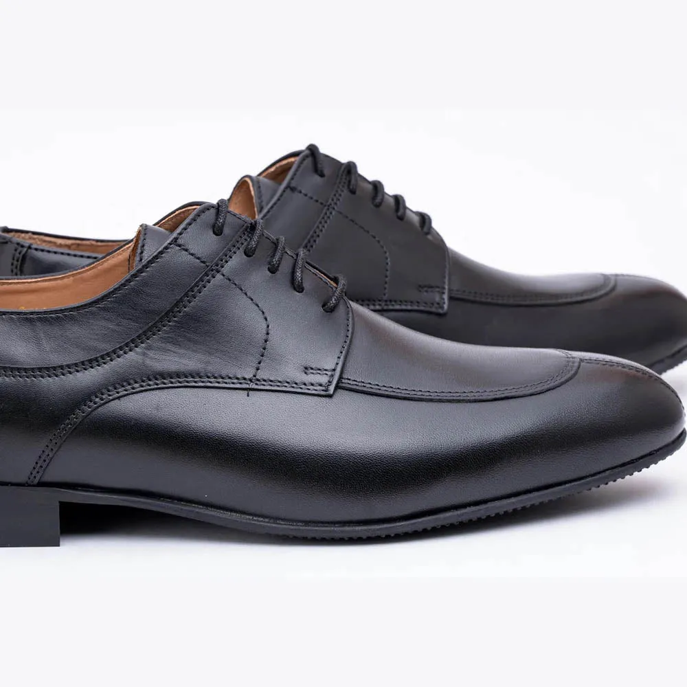 Black Apron Toe Derby