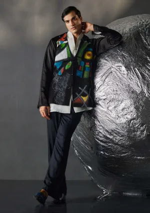 Black Carnival overshirt and trouser set