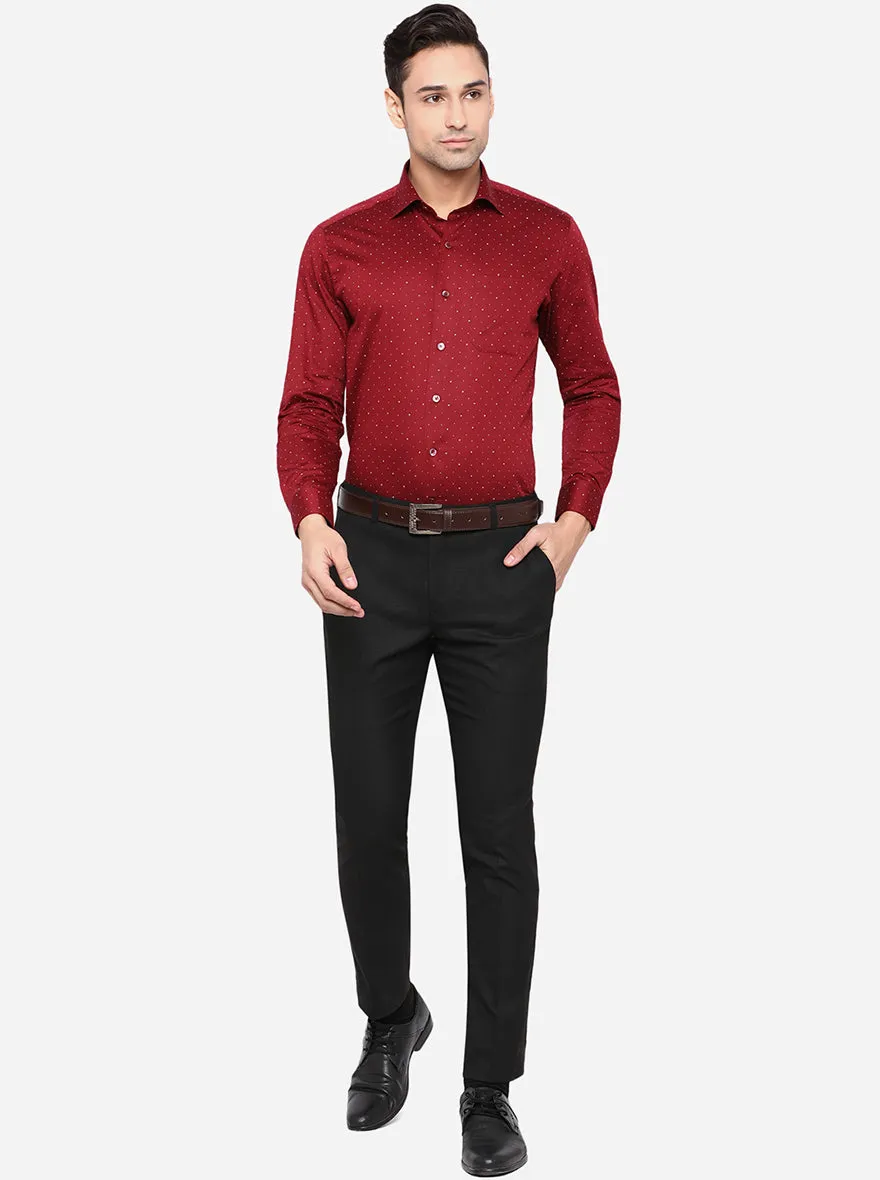Black Checked Super Slim Fit Formal Trouser | Greenfibre