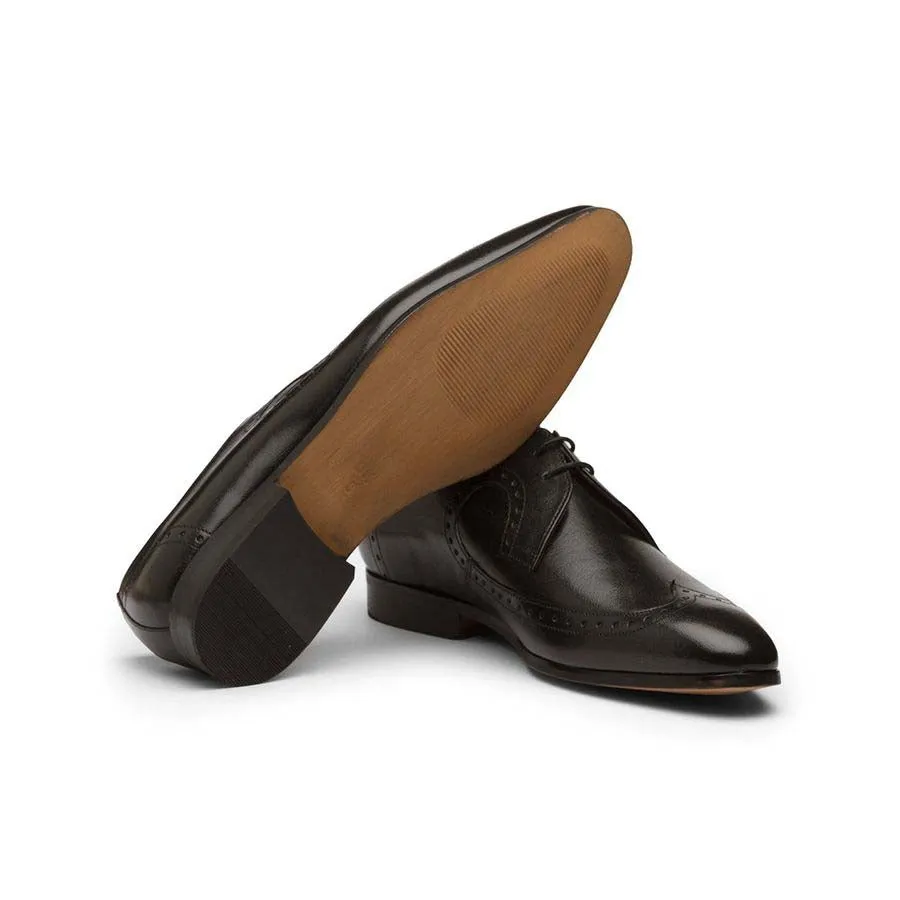 Black Decorated Derby Wingtips