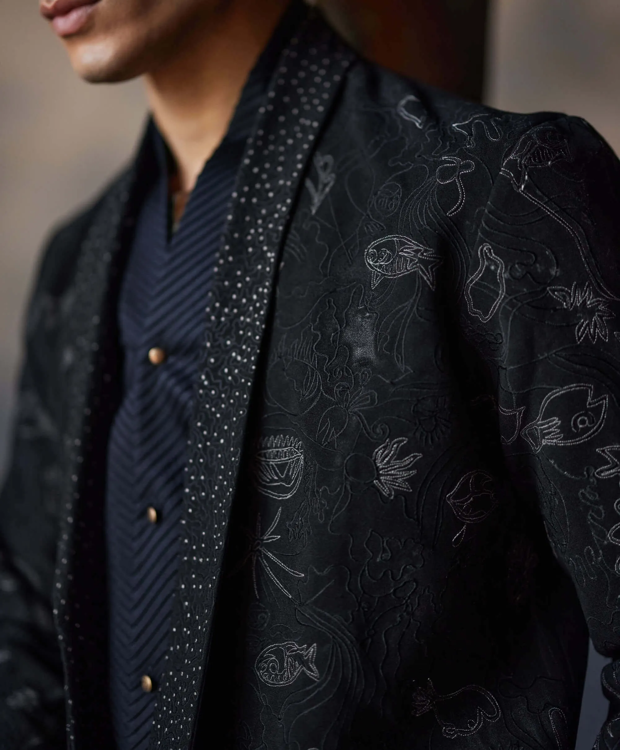 Black marine tuxedo set