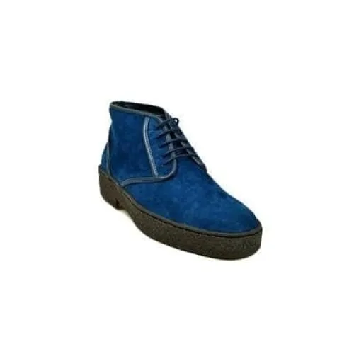 British Walkers Playboy Kaydence Men's Navy Blue Suede Ankle Boots