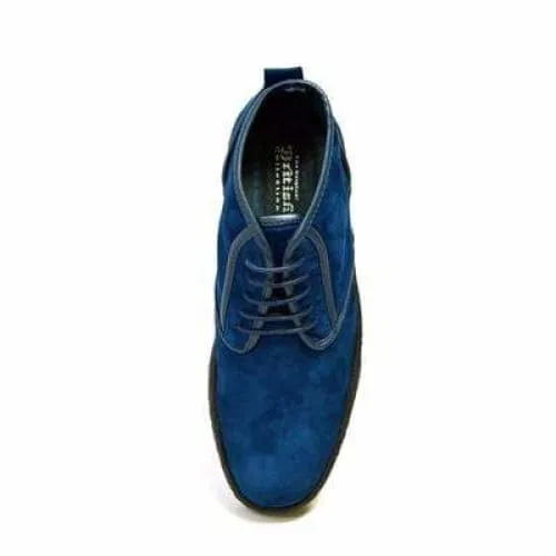 British Walkers Playboy Kaydence Men's Navy Blue Suede Ankle Boots