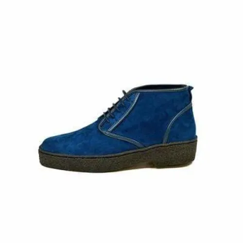 British Walkers Playboy Kaydence Men's Navy Blue Suede Ankle Boots