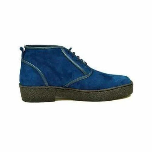 British Walkers Playboy Kaydence Men's Navy Blue Suede Ankle Boots