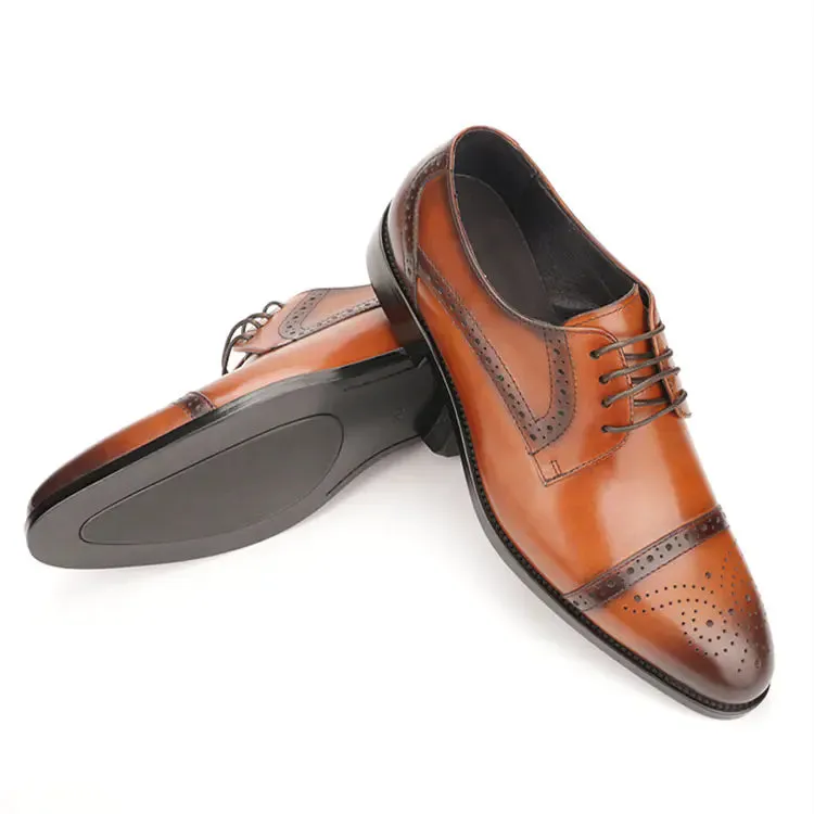 Brogue Engraved Men's Leather Business Shoes