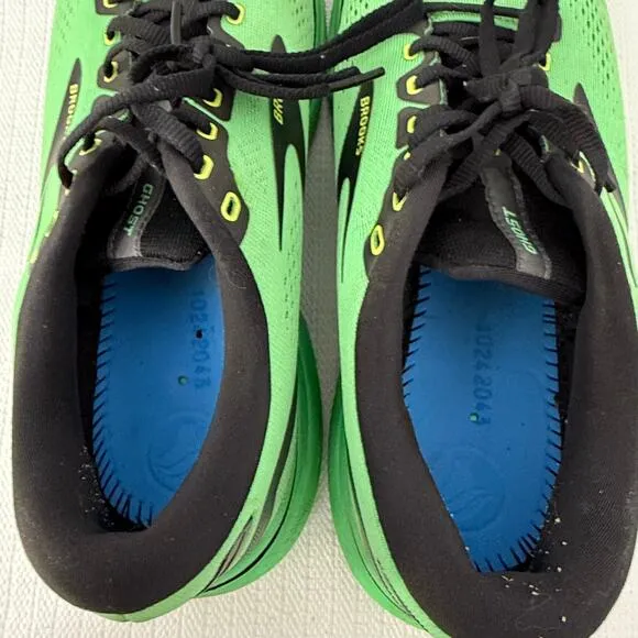 Brooks Ghost 15 Shoes Mens Size 10 D Green Running Sneakers