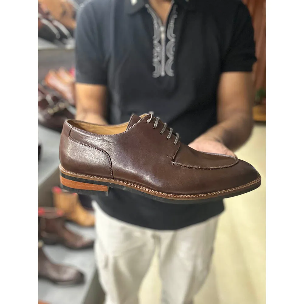 Brown Aron Derby   Dainte Stack Sole