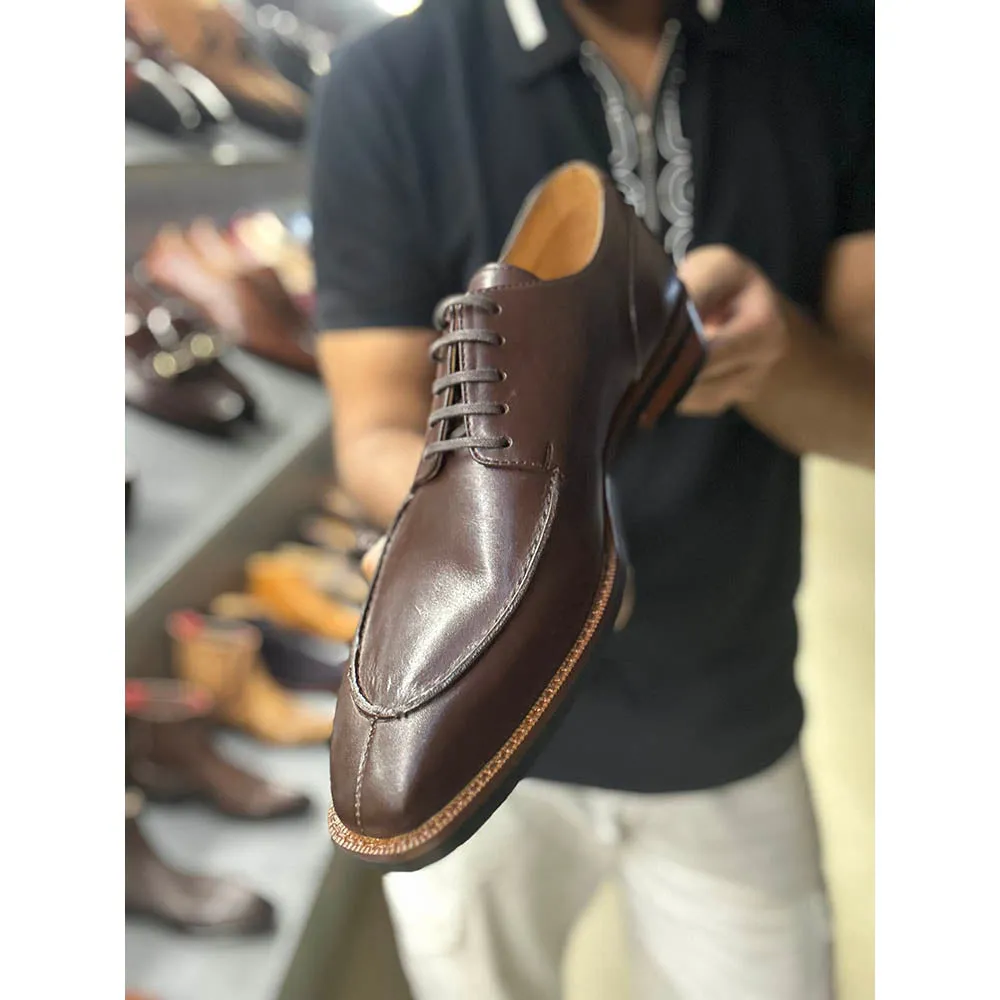Brown Aron Derby   Dainte Stack Sole