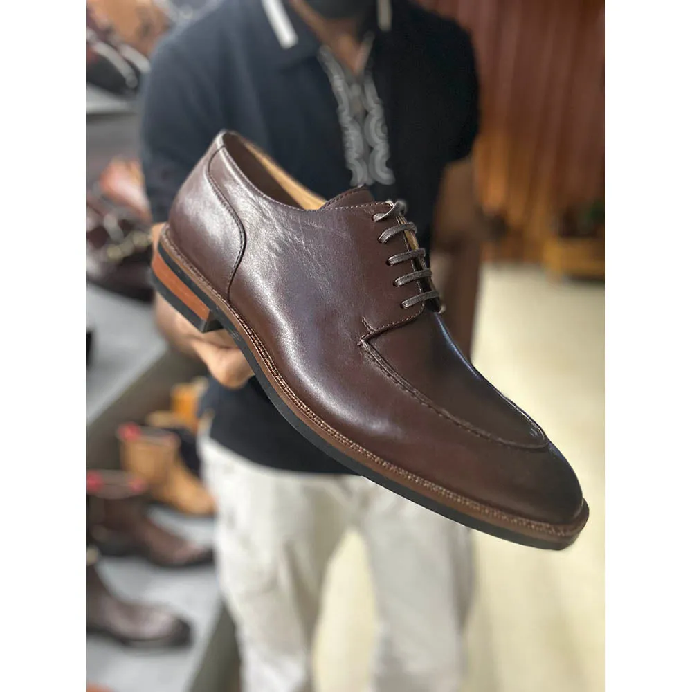 Brown Aron Derby   Dainte Stack Sole
