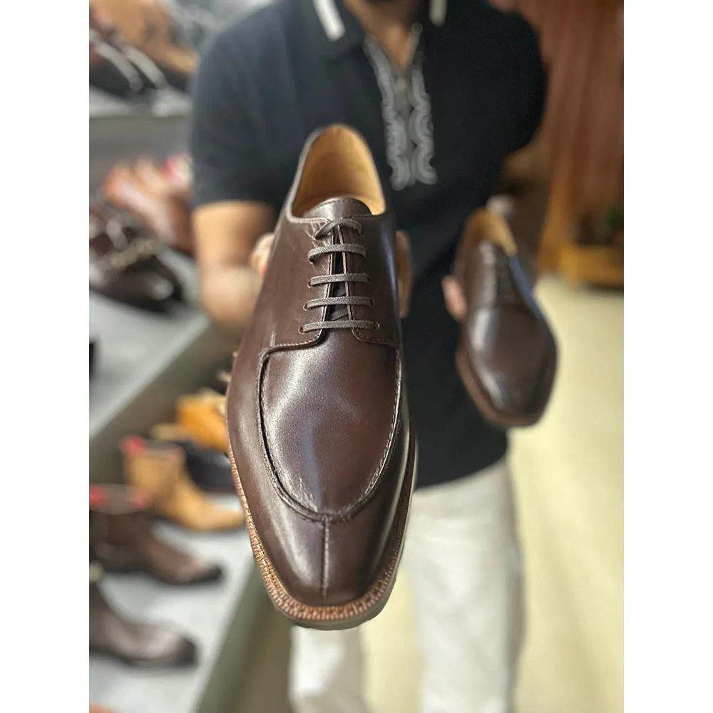 Brown Aron Derby   Dainte Stack Sole