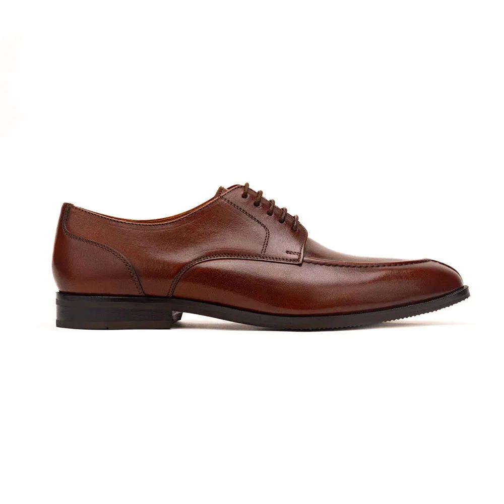 Brown Derby With Cord Stitching