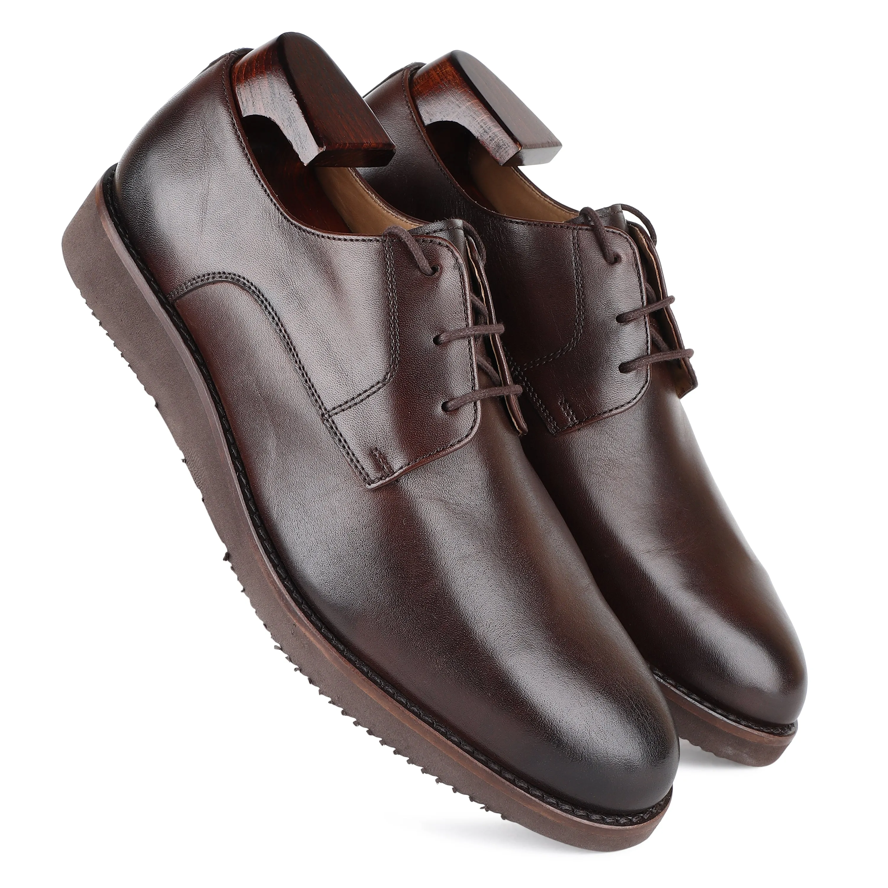 Brown Extralight Classic All Day Round Toe Derby