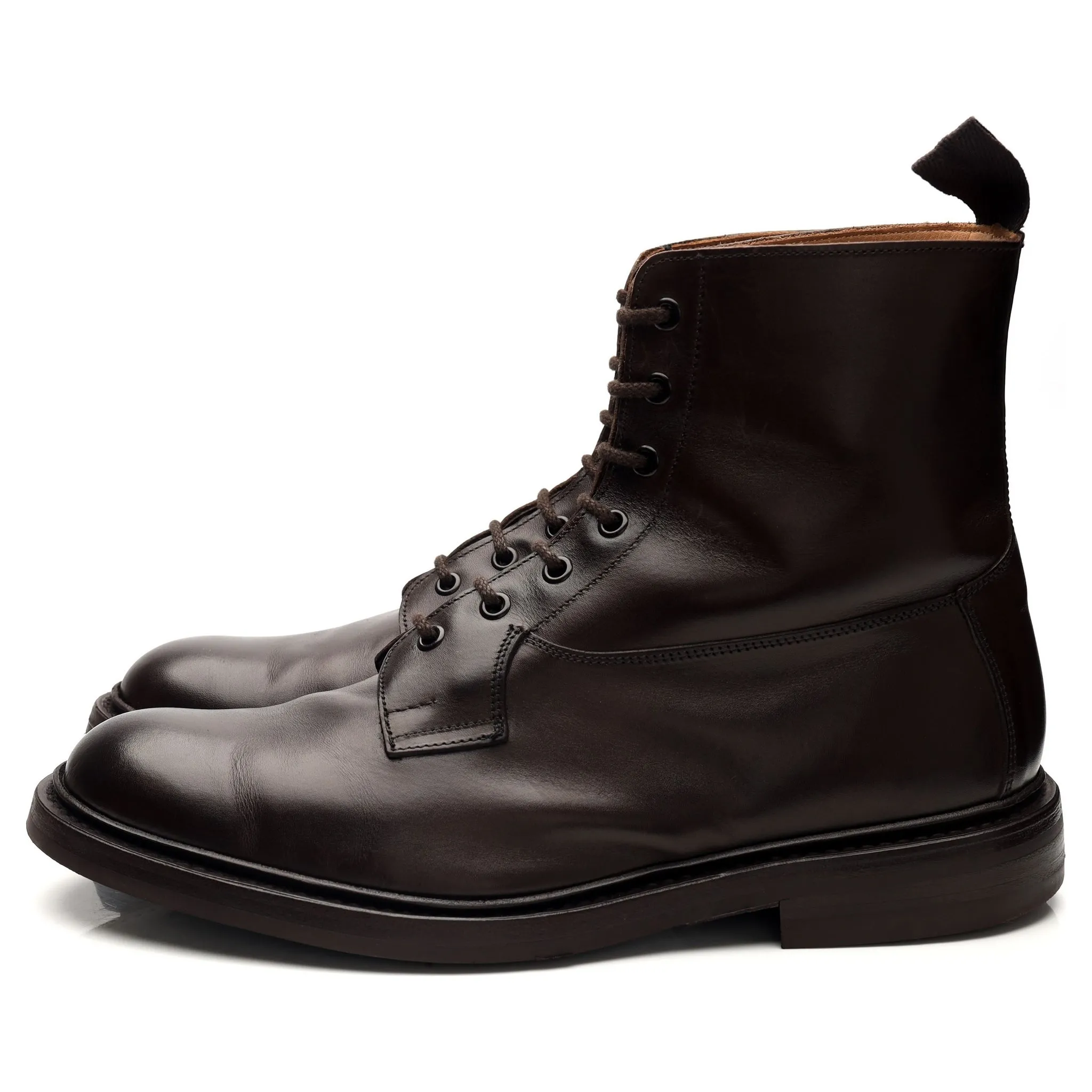 'Burford' Dark Brown Leather Boots UK 12