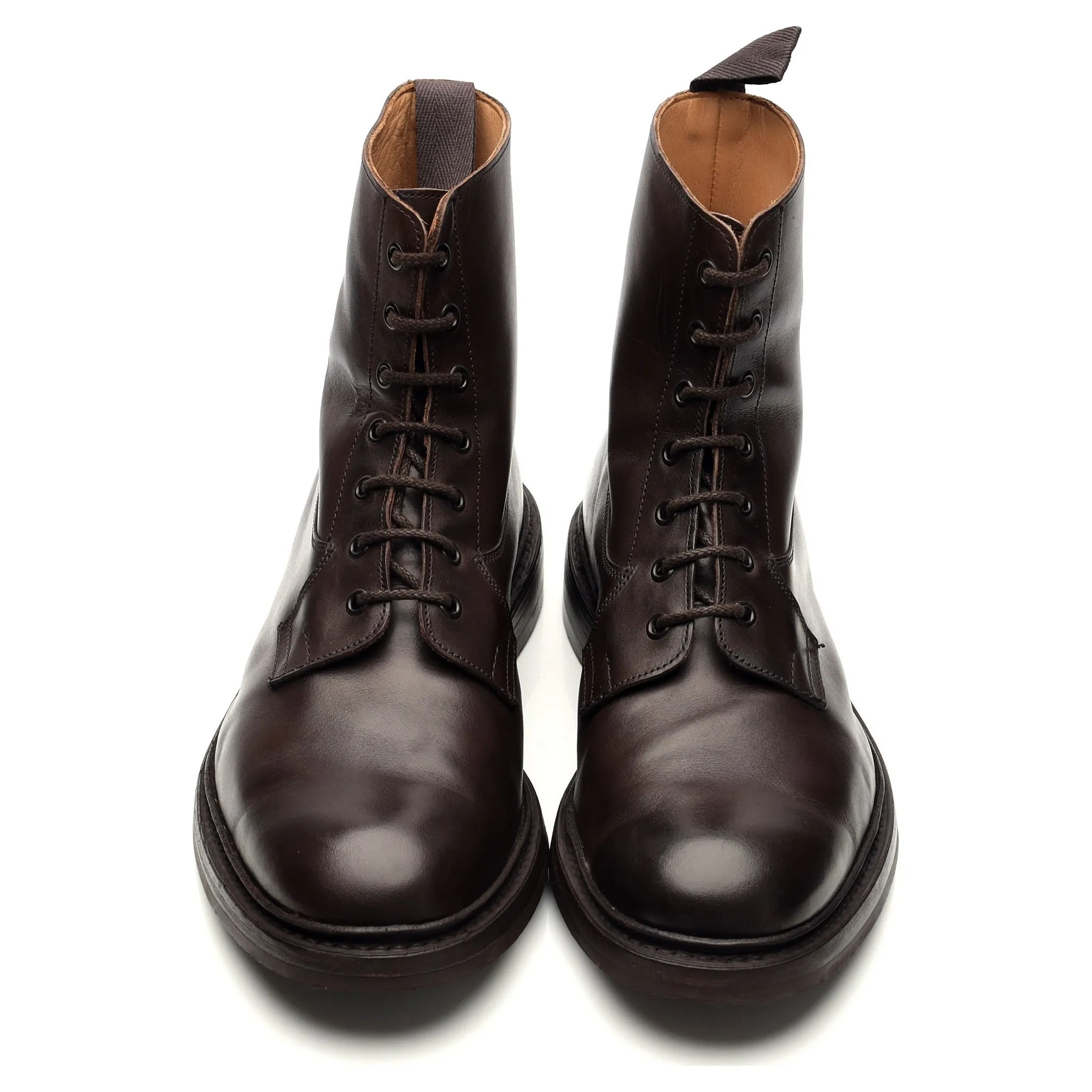 'Burford' Dark Brown Leather Boots UK 12
