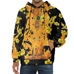 Burning Monk As Below So Above Men's Flannel Hoodie