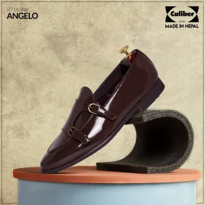 Caliber Shoes Coffee Formal Shoes For Men ( ANGELO B714SNY )