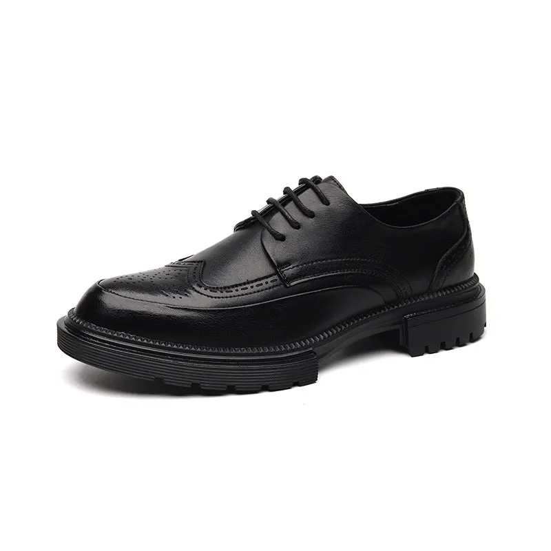 Casual Brogue Platform Leather Shoes for Men