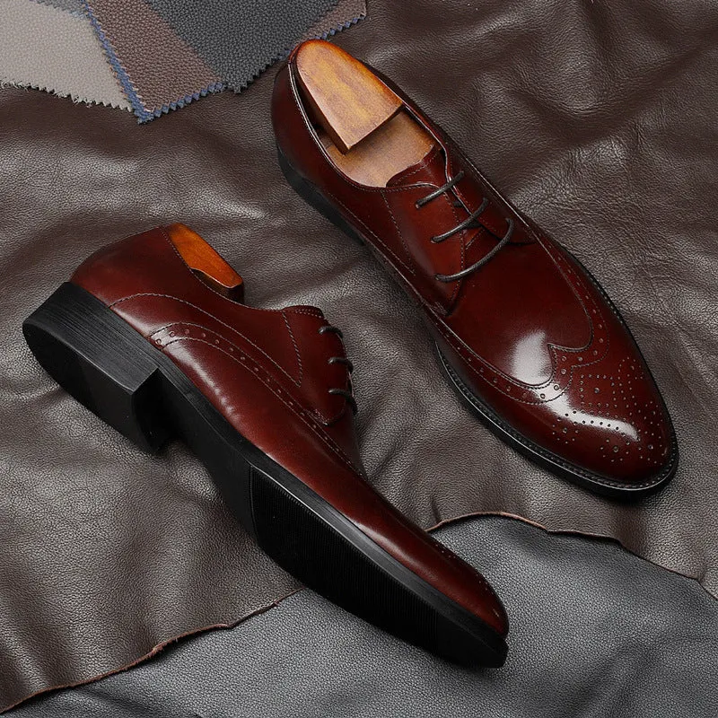 Casual Leather Brogue Dress Shoes