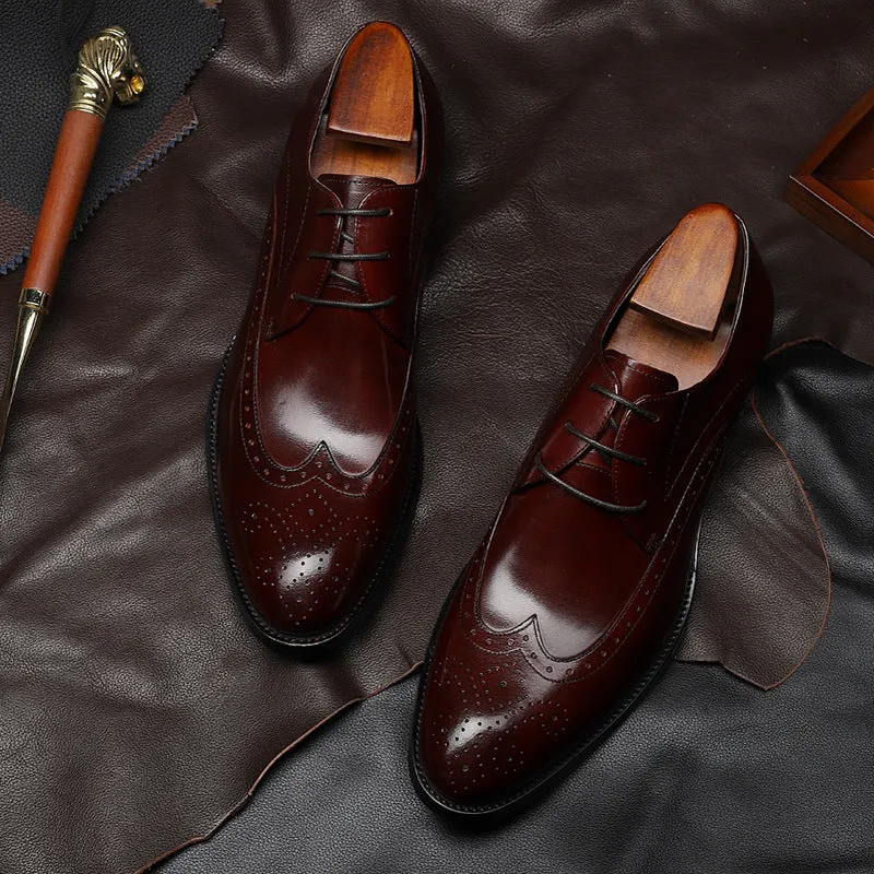 Casual Leather Brogue Dress Shoes
