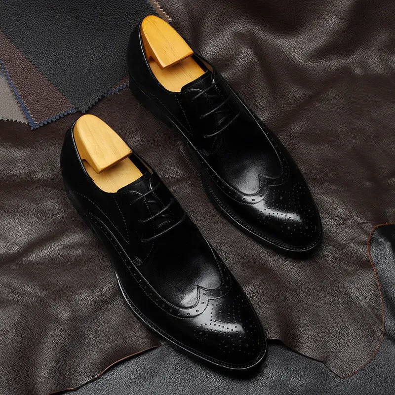 Casual Leather Brogue Dress Shoes