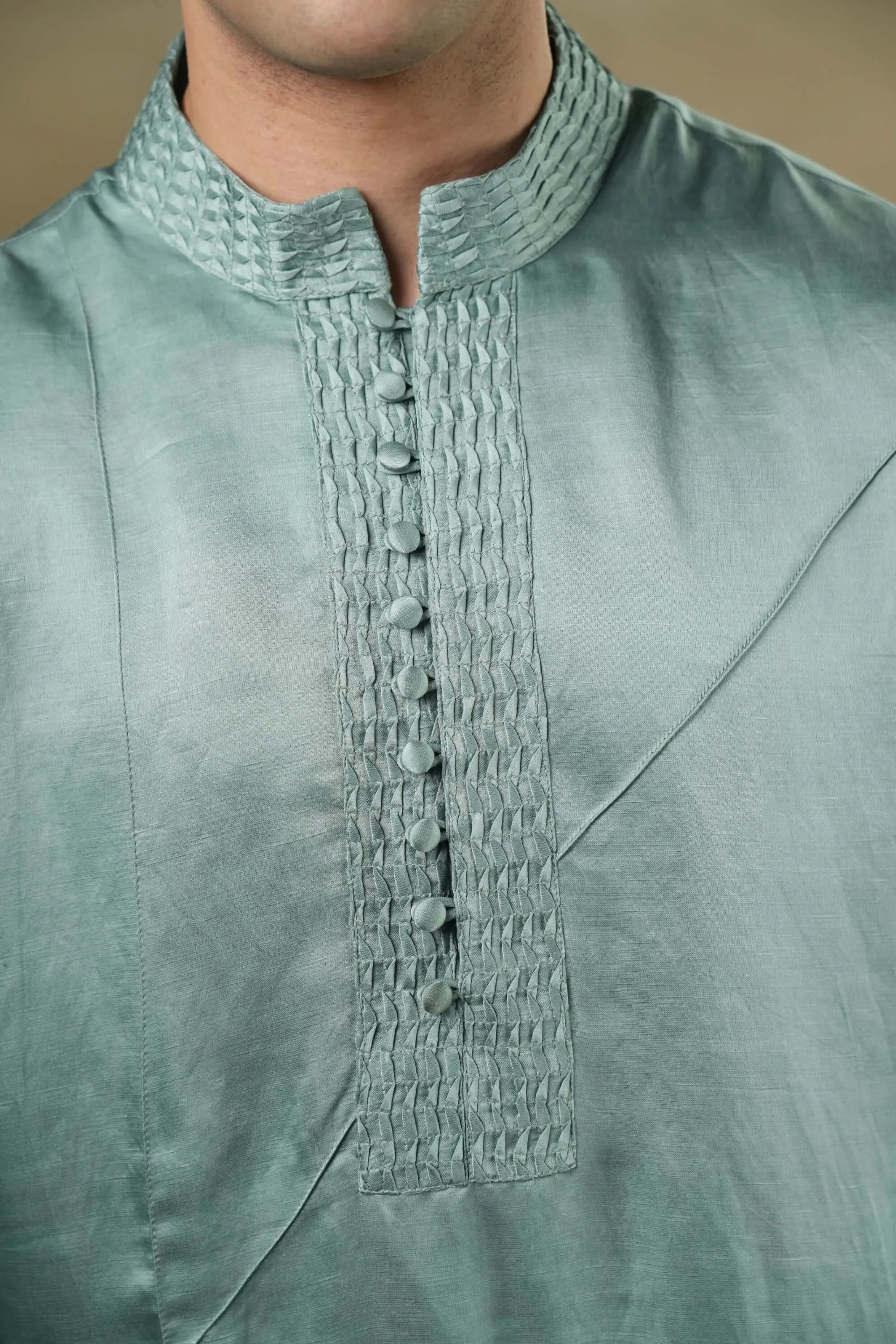 Chateau grey short kurta and trousers