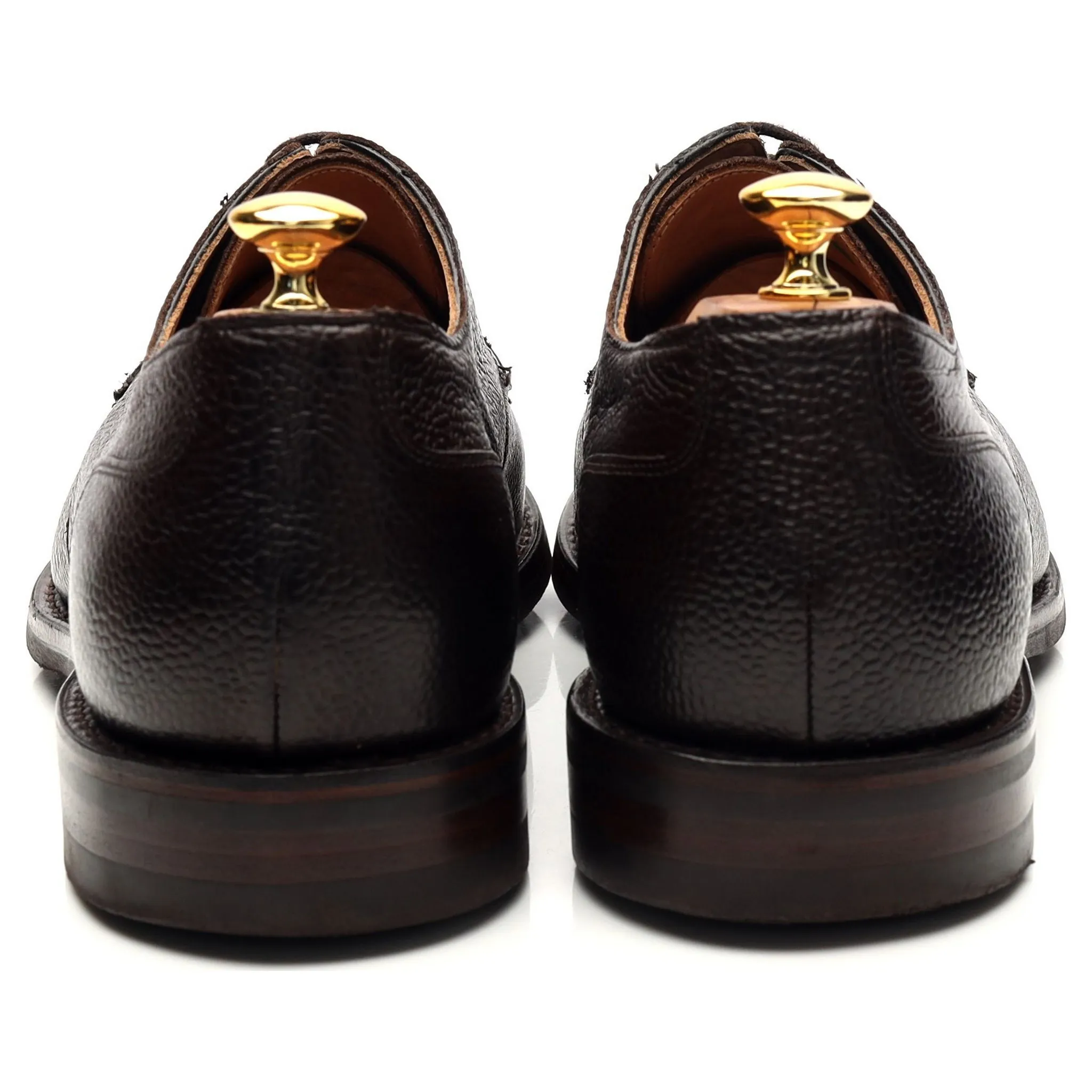 'Chiswick' Dark Brown Grain Leather Split Toe Derby UK 12 F