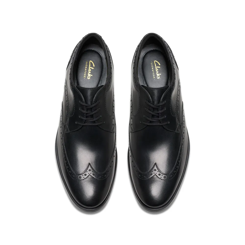 Clarks - Brandon Limit - Black Leather - Shoes