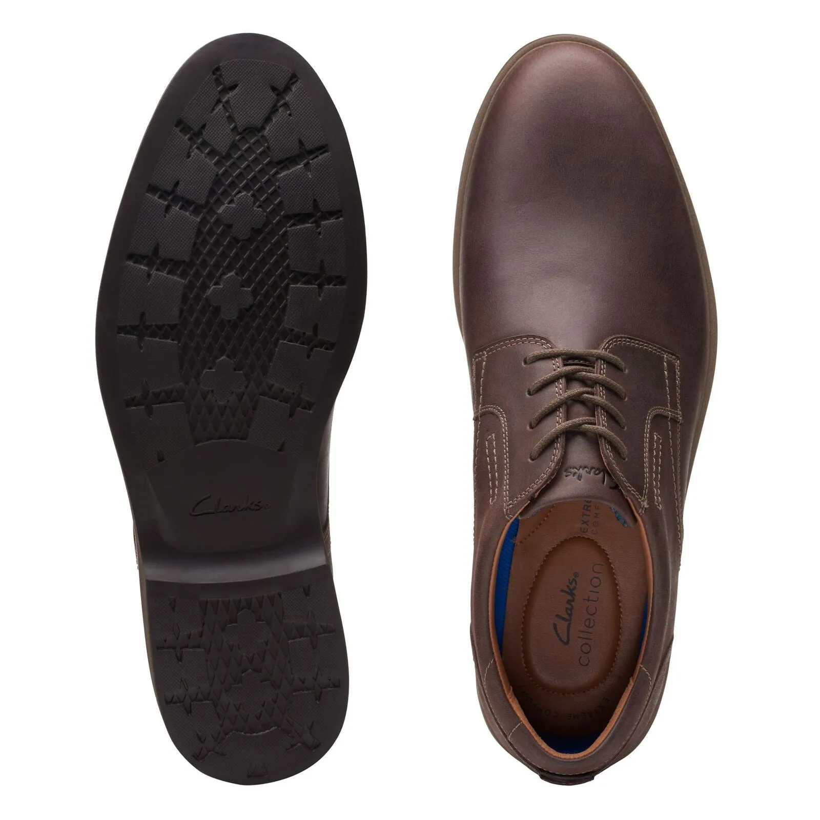 Clarks Men's Malwood Lace Dark Brown Leather 26175402