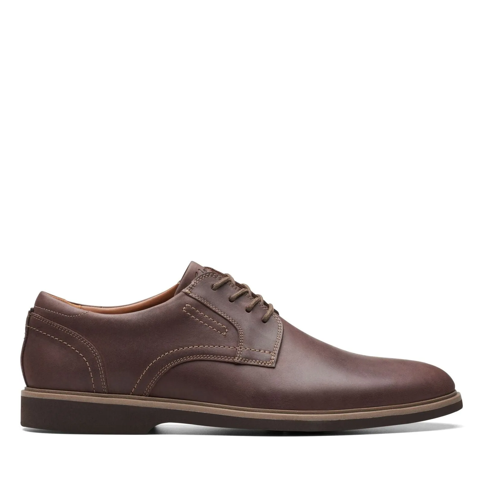 Clarks Men's Malwood Lace Dark Brown Leather 26175402