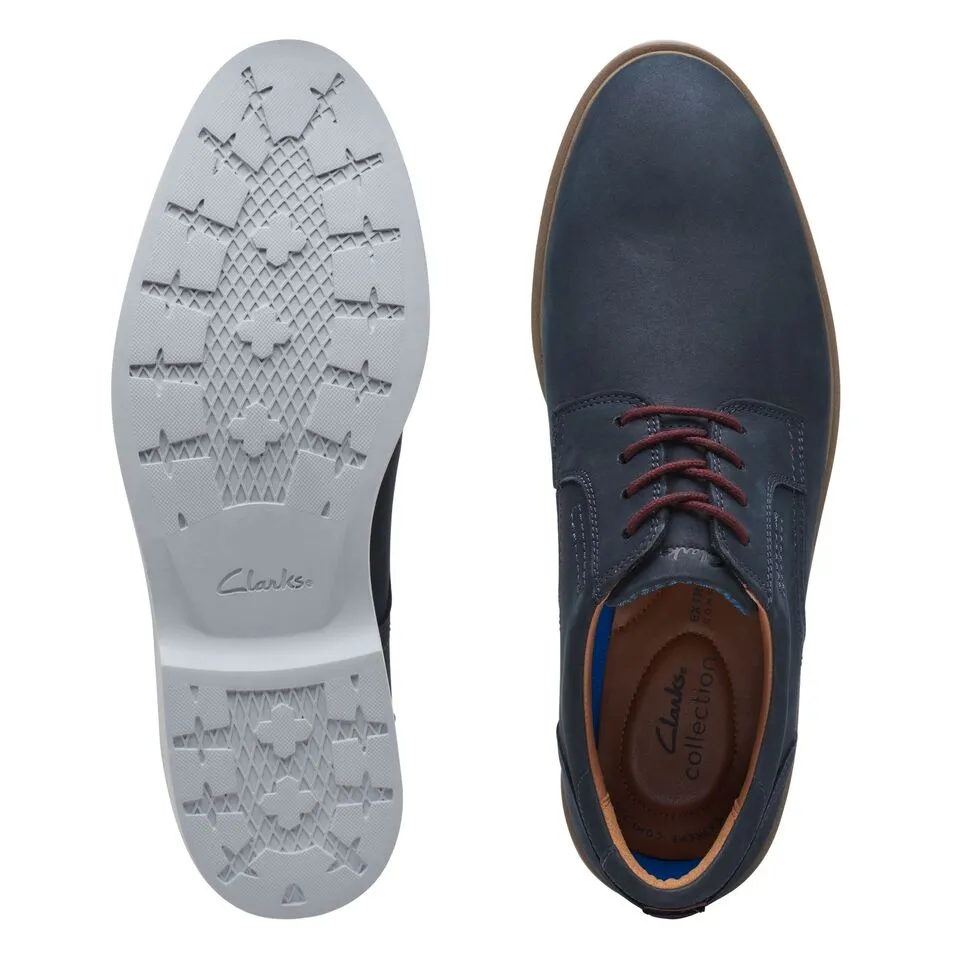 Clarks Men's Malwood Lace Navy Leather 26171103