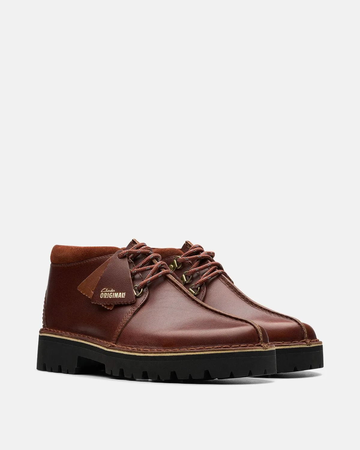 CLARKS ORIGINALS MENS TREK HIKE BOOTS BRITISH TAN LEATHER
