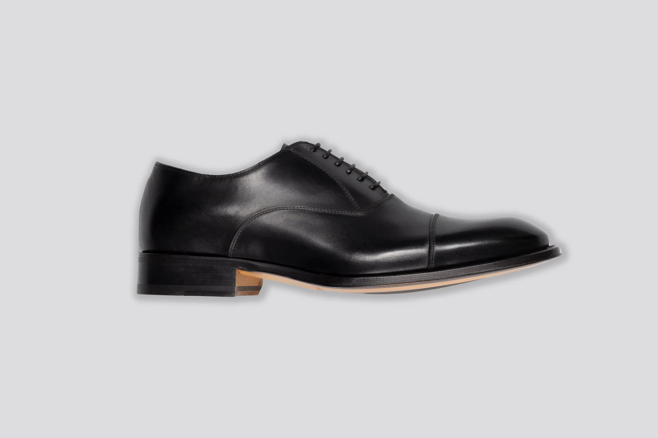 Classic Black Oxford Calfskin Shoes
