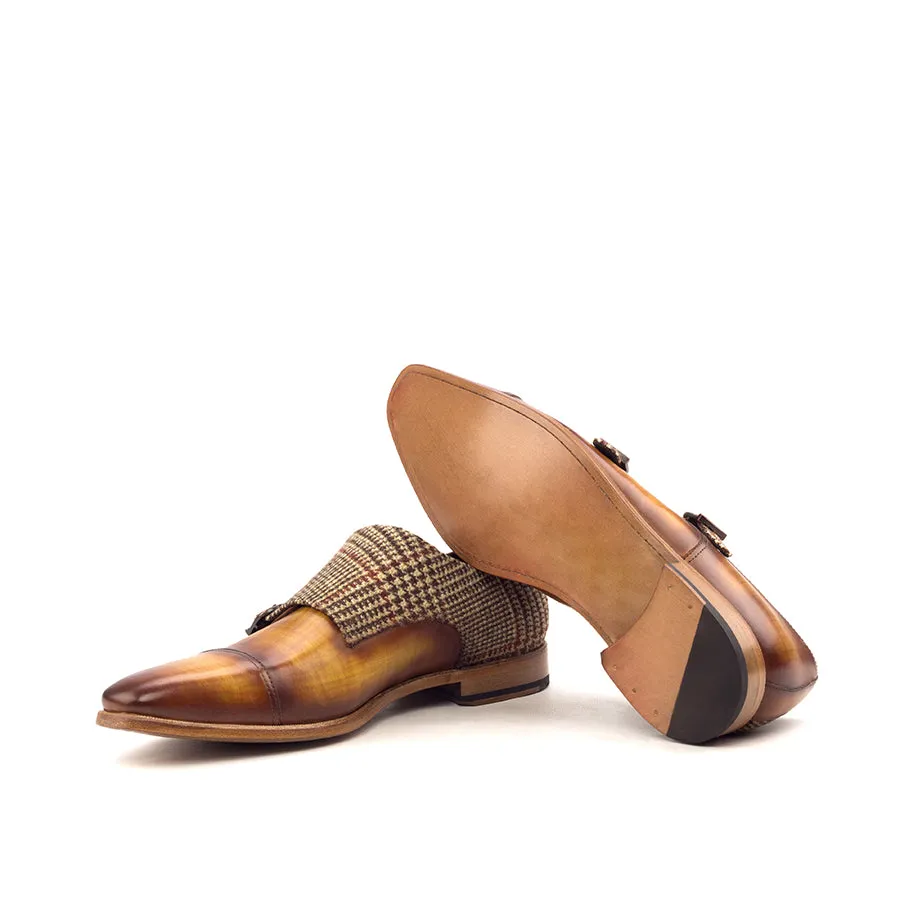 Cognac Tweed Double Monk