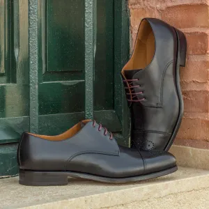 DapperFam Vero in Black Men's Italian Leather Derby