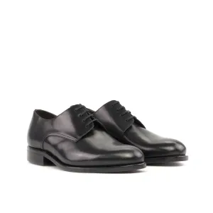 DapperFam Vero in Black Men's Italian Leather Derby