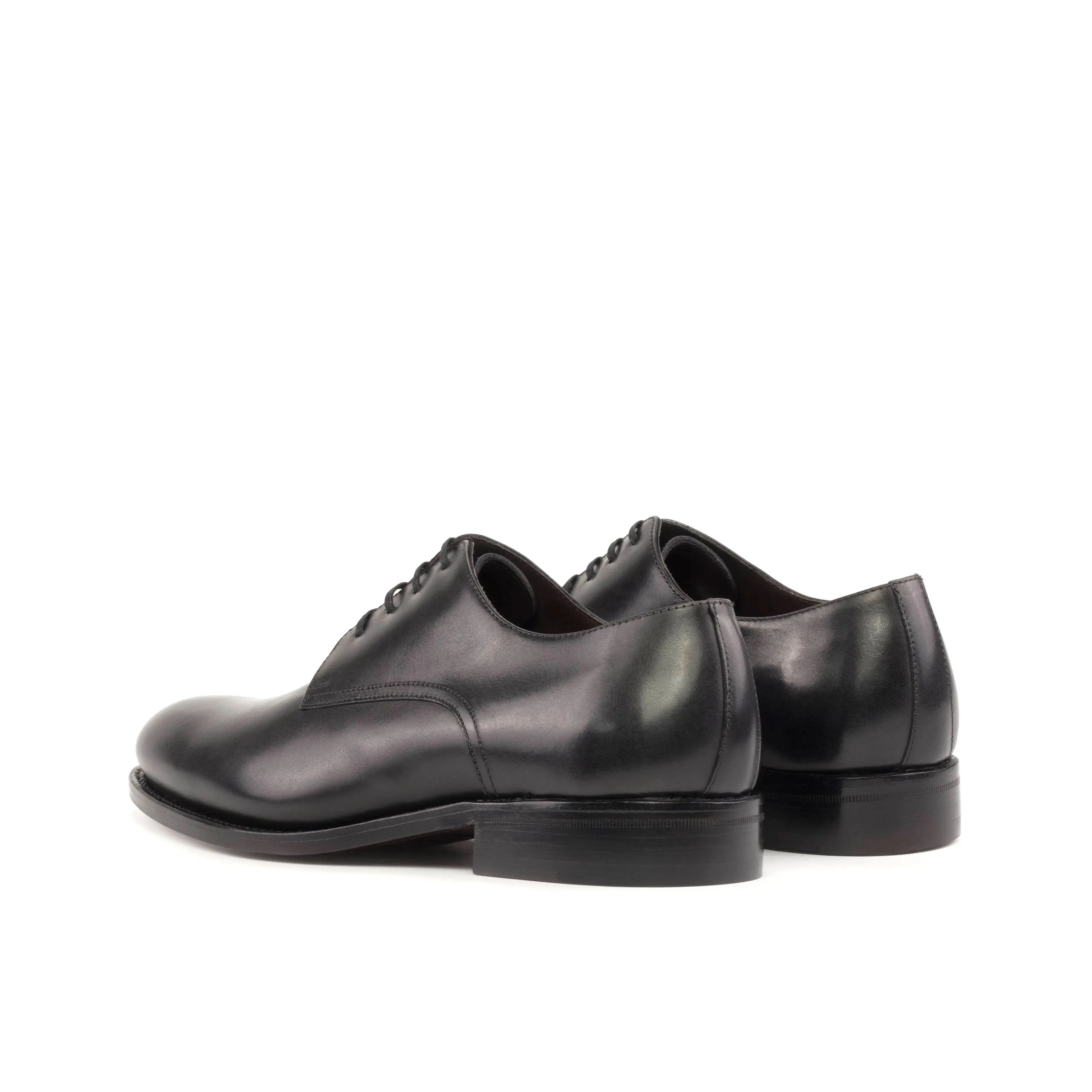 DapperFam Vero in Black Men's Italian Leather Derby