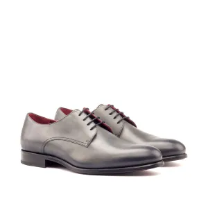 DapperFam Vero in Grey Men's Italian Leather Derby