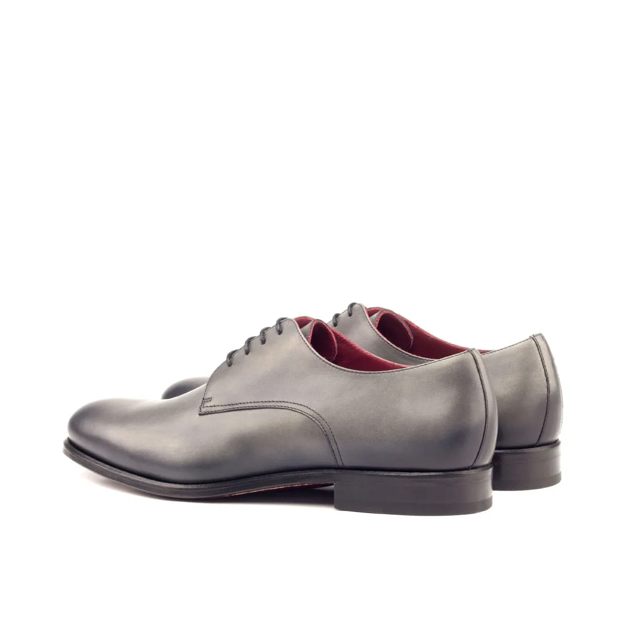 DapperFam Vero in Grey Men's Italian Leather Derby